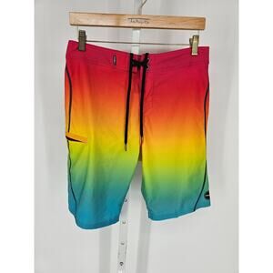 O'Neill Men's Multicolor Hyperfreak Side Seam Fade Board Lace Short Size 29